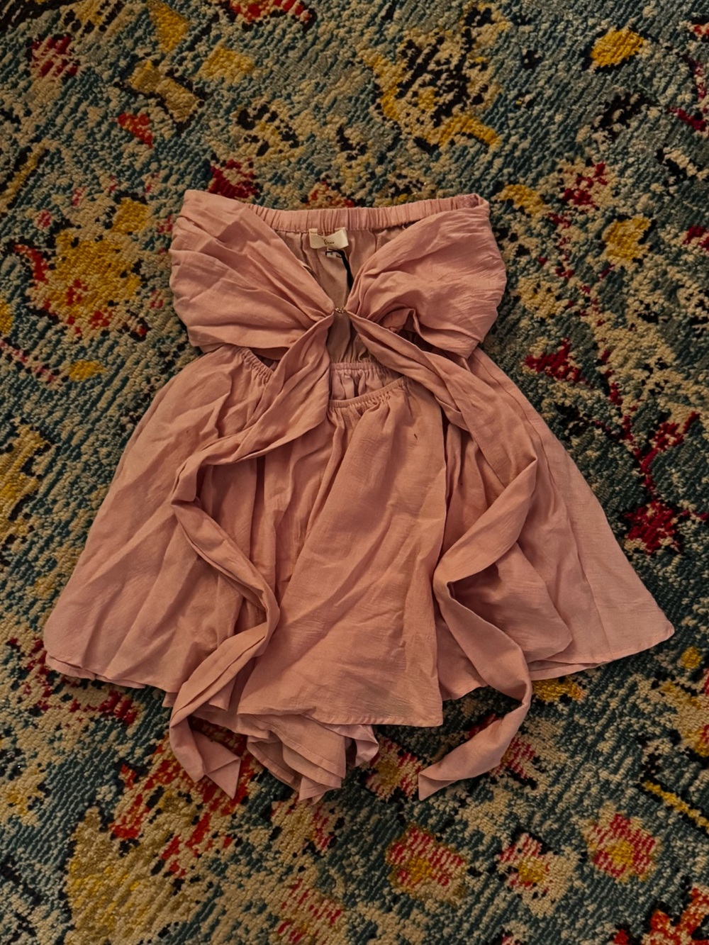 Women’s Mauve Bow-Front Romper